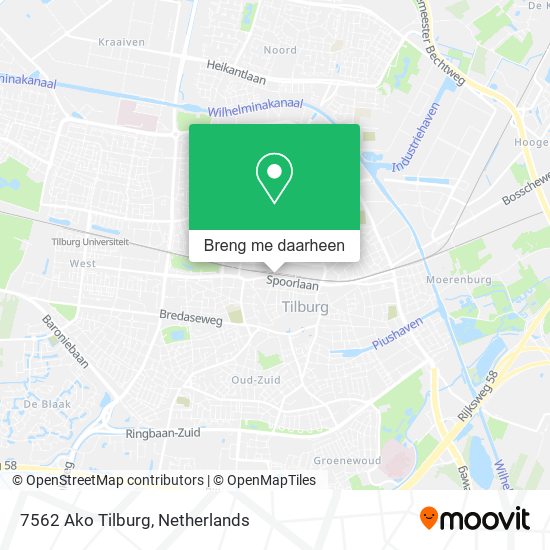 7562 Ako Tilburg kaart