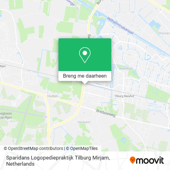Sparidans Logopediepraktijk Tilburg Mirjam kaart