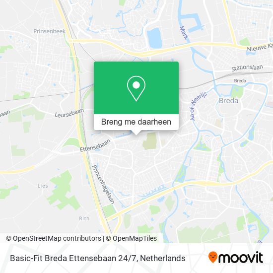 Basic-Fit Breda Ettensebaan 24 / 7 kaart