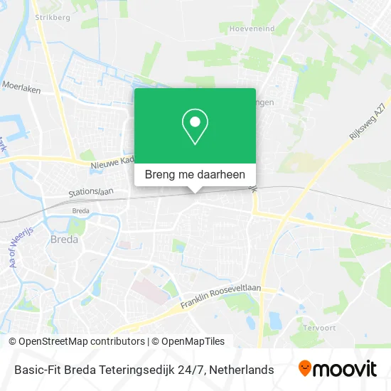 Basic-Fit Breda Teteringsedijk 24 / 7 kaart