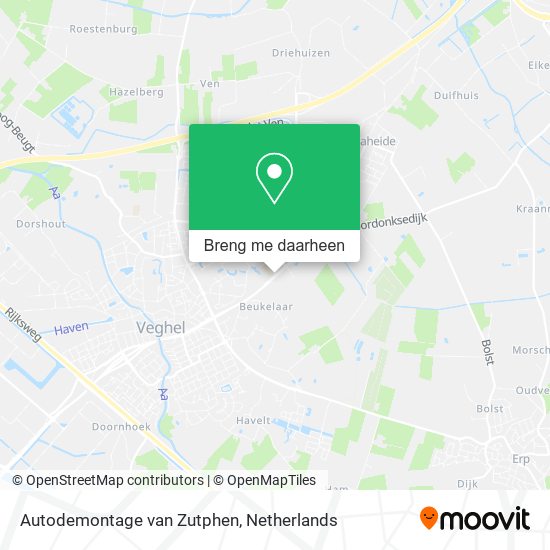Autodemontage van Zutphen kaart