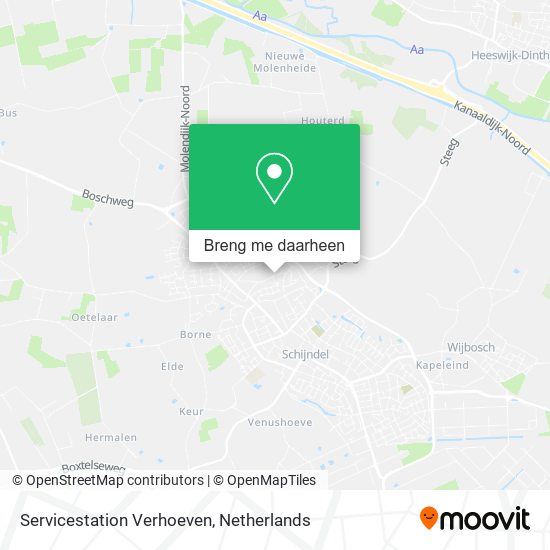 Servicestation Verhoeven kaart