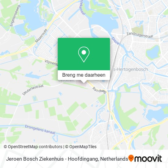 Jeroen Bosch Ziekenhuis - Hoofdingang kaart