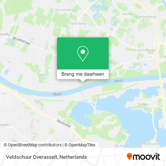 Veldschuur Overasselt kaart