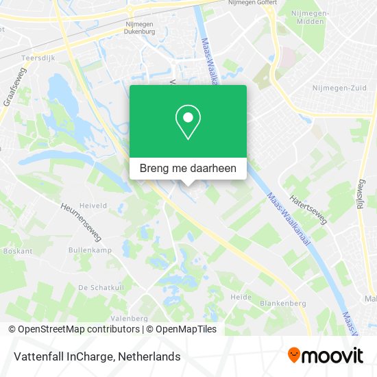 Vattenfall InCharge kaart