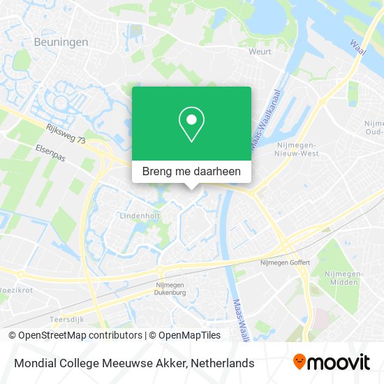 Mondial College Meeuwse Akker kaart