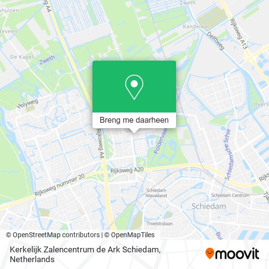 Kerkelijk Zalencentrum de Ark Schiedam kaart