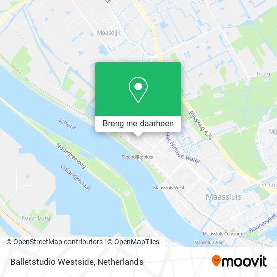 Balletstudio Westside kaart