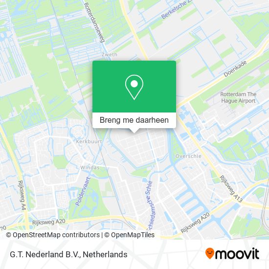 G.T. Nederland B.V. kaart