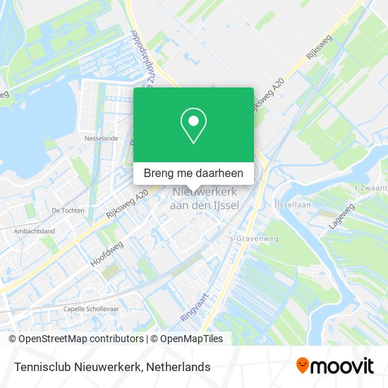 Tennisclub Nieuwerkerk kaart