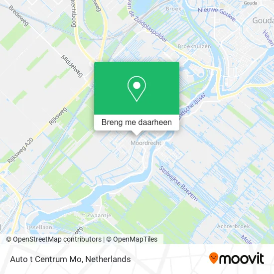 Auto t Centrum Mo kaart