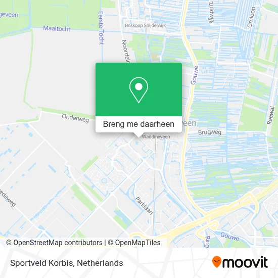 Sportveld Korbis kaart