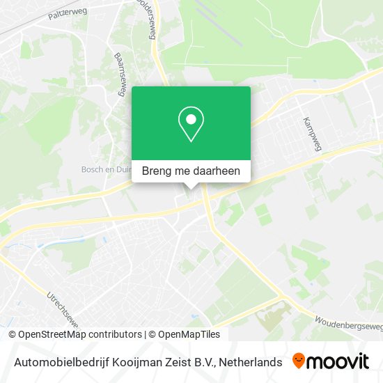 Automobielbedrijf Kooijman Zeist B.V. kaart
