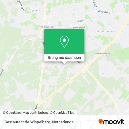 Restaurant de Wispelberg kaart