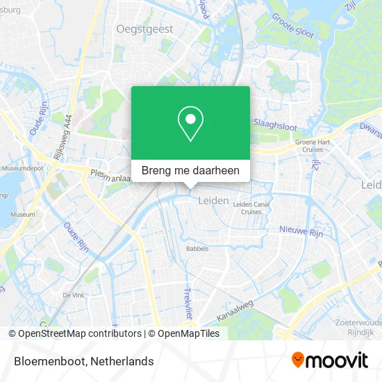 Bloemenboot kaart