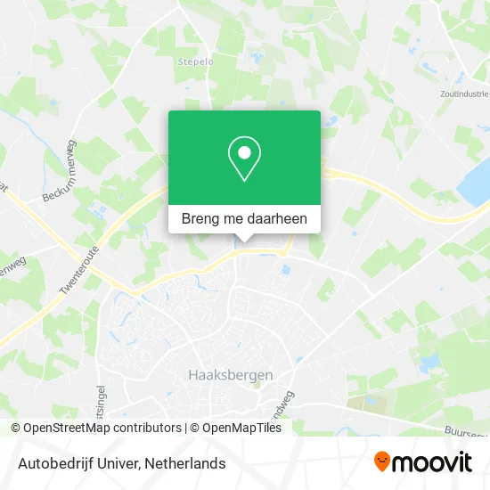 Autobedrijf Univer kaart