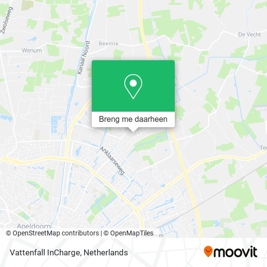 Vattenfall InCharge kaart