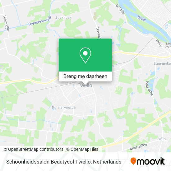 Schoonheidssalon Beautycol Twello kaart