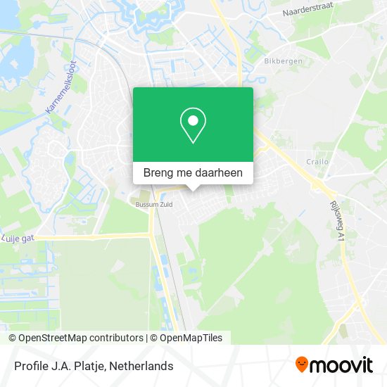 Profile J.A. Platje kaart