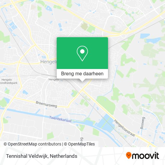 Tennishal Veldwijk kaart