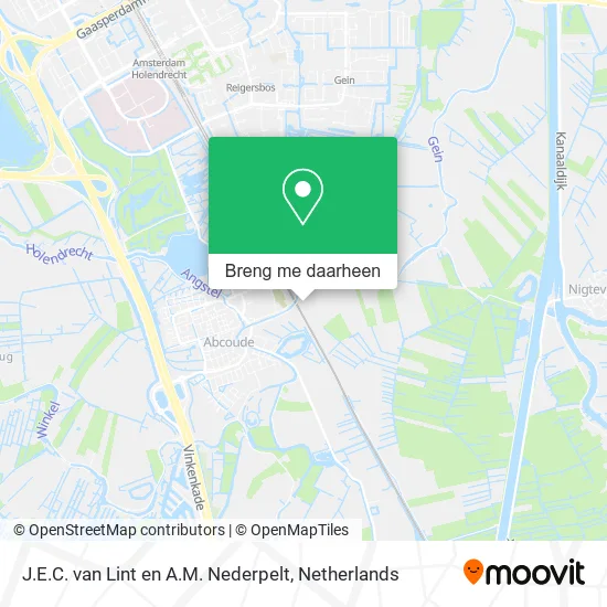 J.E.C. van Lint en A.M. Nederpelt kaart