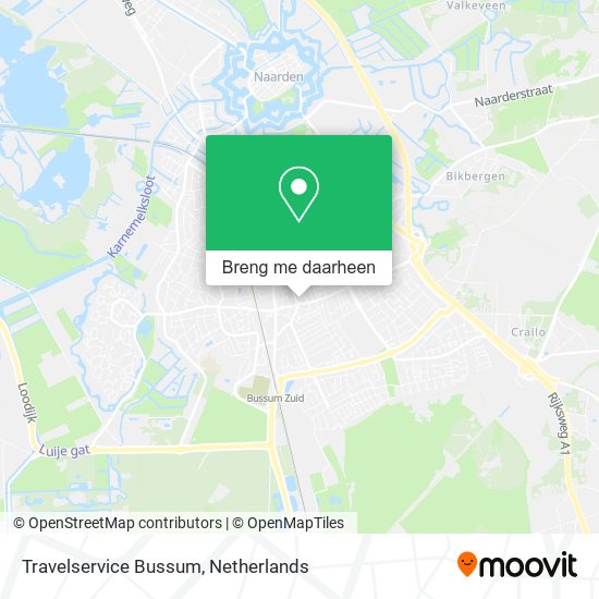 Travelservice Bussum kaart