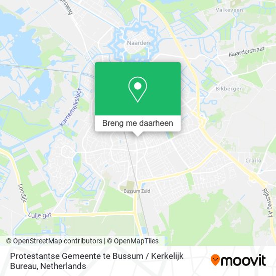 Protestantse Gemeente te Bussum / Kerkelijk Bureau kaart