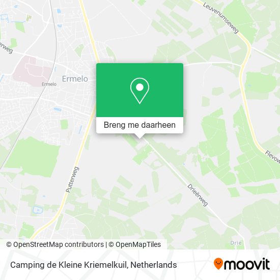 Camping de Kleine Kriemelkuil kaart