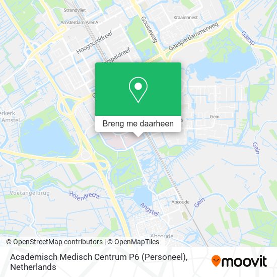 Academisch Medisch Centrum P6 (Personeel) kaart