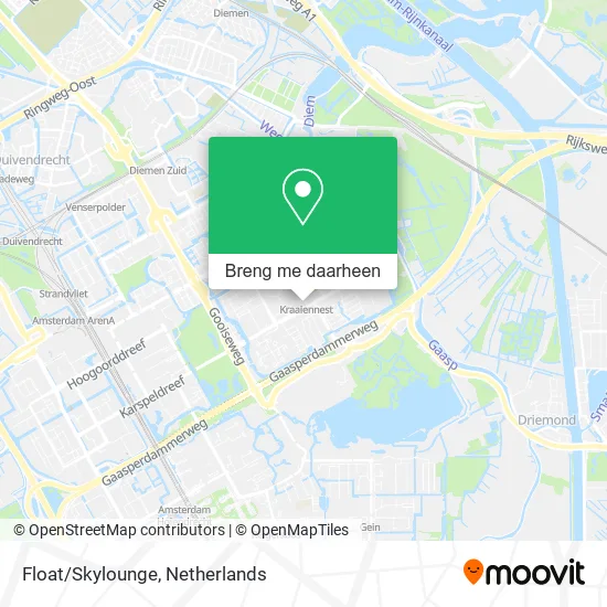 Float/Skylounge kaart