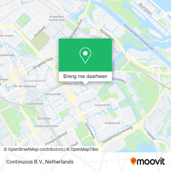 Continuous B.V. kaart