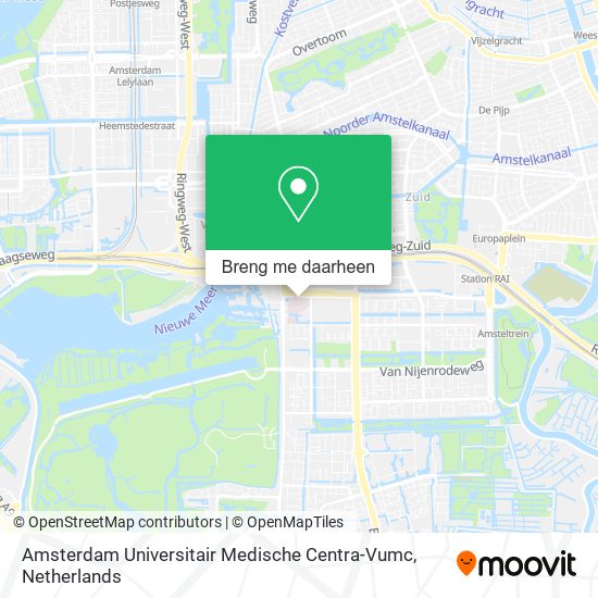 Amsterdam Universitair Medische Centra-Vumc kaart