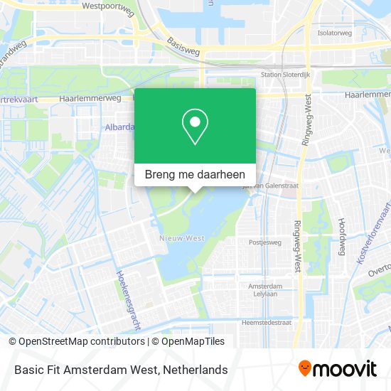 Basic Fit Amsterdam West kaart