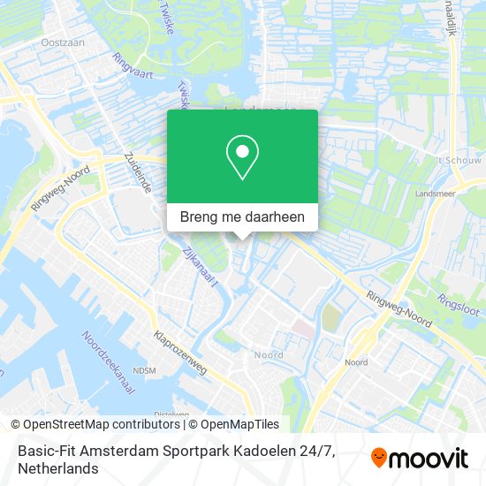 Basic-Fit Amsterdam Sportpark Kadoelen 24 / 7 kaart