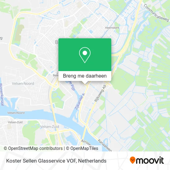 Koster Sellen Glasservice VOF kaart