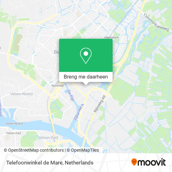 Telefoonwinkel de Mare kaart