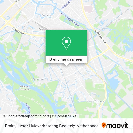 Praktijk voor Huidverbetering Beautely kaart