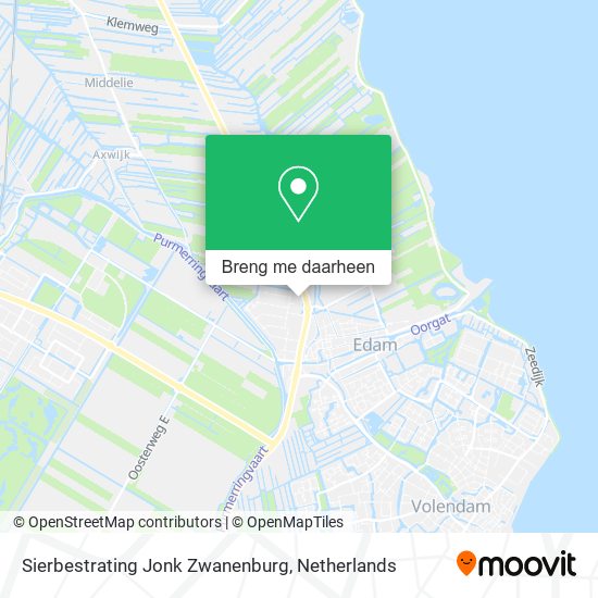 Sierbestrating Jonk Zwanenburg kaart