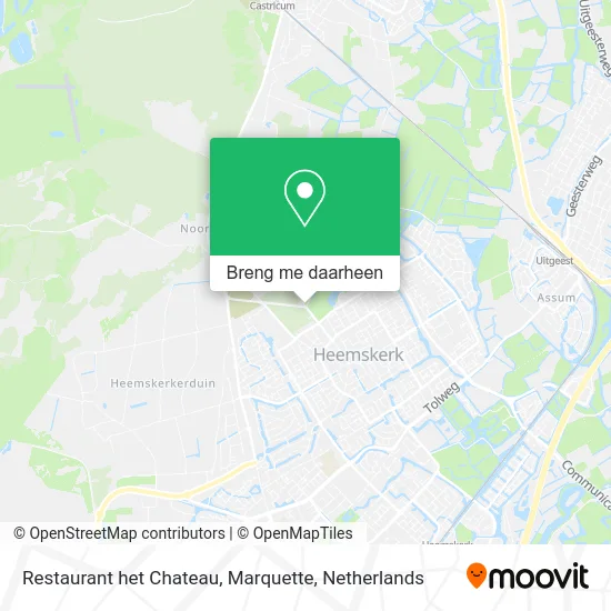 Restaurant het Chateau, Marquette kaart