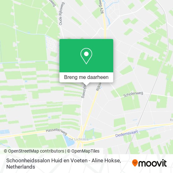 Schoonheidssalon Huid en Voeten - Aline Hokse kaart