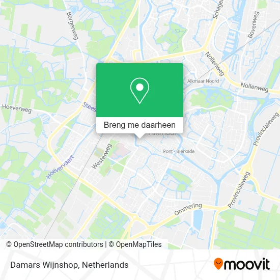 Damars Wijnshop kaart