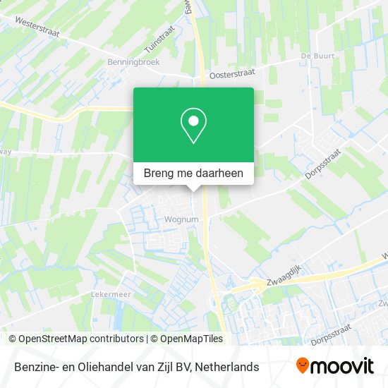 Benzine- en Oliehandel van Zijl BV kaart