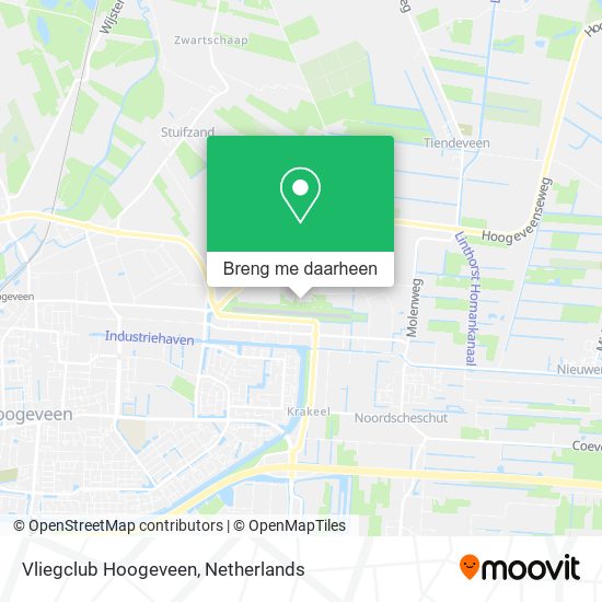 Vliegclub Hoogeveen kaart