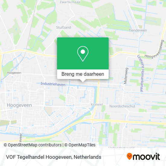 VOF Tegelhandel Hoogeveen kaart