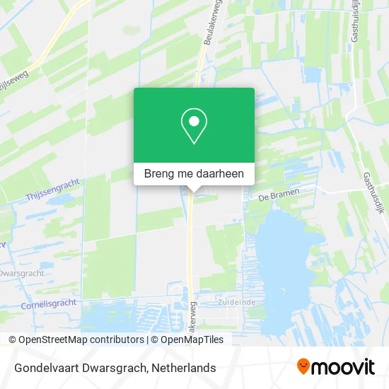 Gondelvaart Dwarsgrach kaart