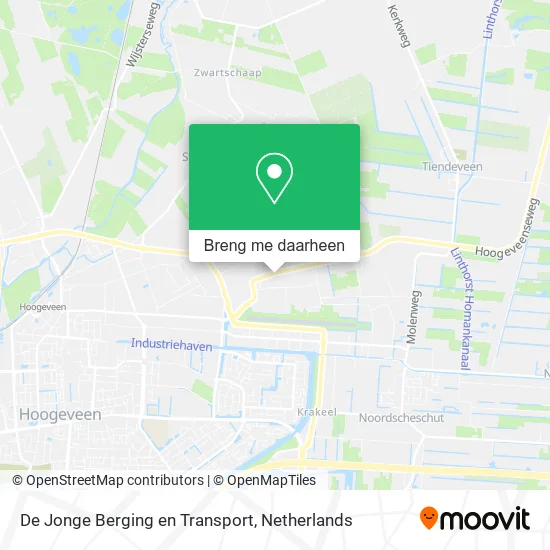 De Jonge Berging en Transport kaart