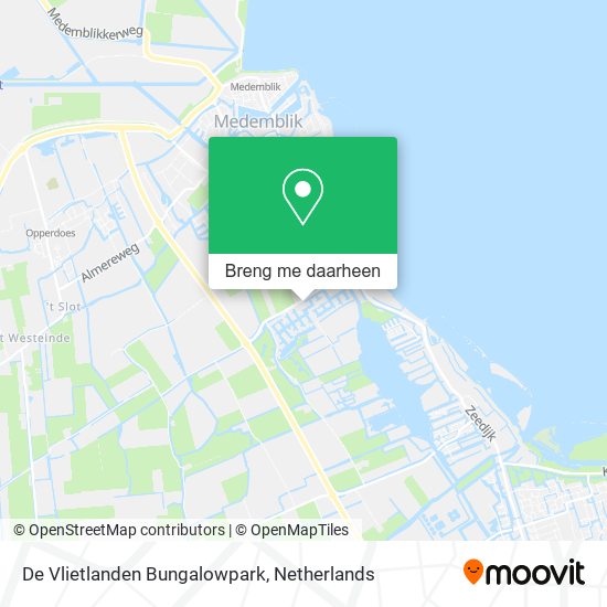 De Vlietlanden Bungalowpark kaart
