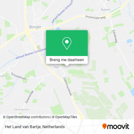 Het Land van Bartje kaart
