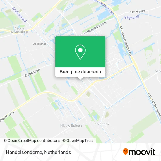 Handelsonderne kaart