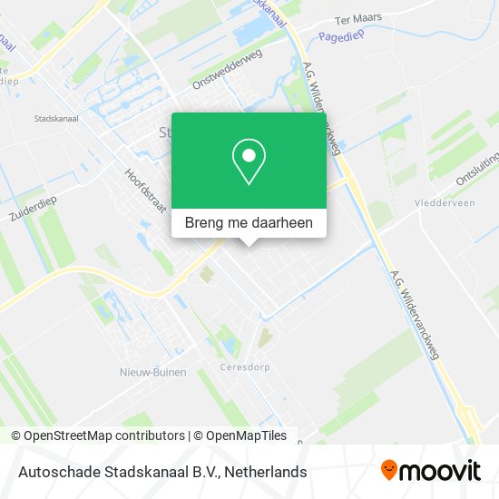 Autoschade Stadskanaal B.V. kaart